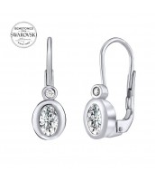 Zlaté náušnice s prírodným Topásom Swarovski® Gemstones - S30758W