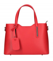 Kožená červená dámska kabelka do ruky Maila - KK-M9018