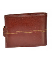 Koňakovo hnedá pánska kožená peňaženka RFID so zápinkou v krabičke GROSSO 