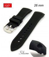 Čierny silikónový remienok na hodinky šírka 26 mm - 10RE832