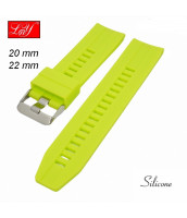Zelený, silikónový remienok na hodinky šírka 20 a 22 mm