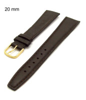 Hnedý, kožený remienok na hodinky šírka 20 mm - pravá koža